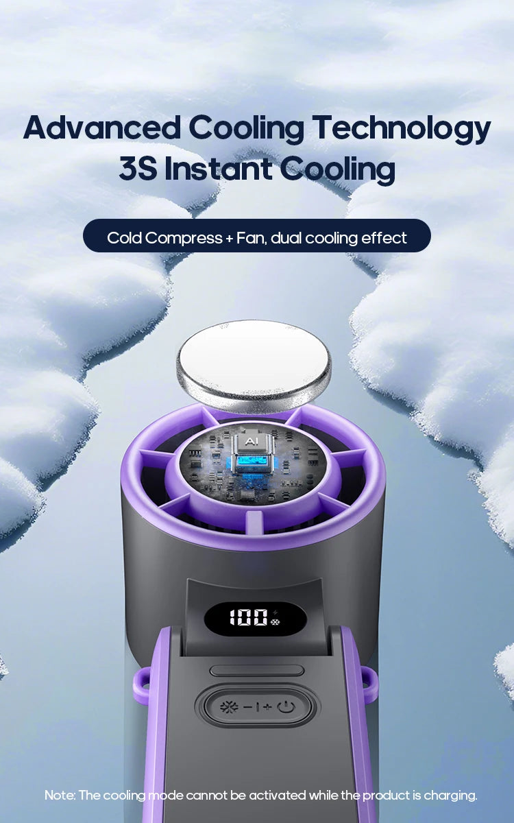 Ventilador Portatil con 100 Niveles de Velocidad
