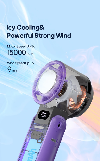 Ventilador Portatil con 100 Niveles de Velocidad
